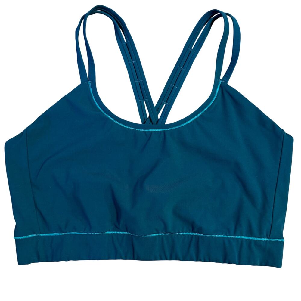 Janji W's Pace Sports Bra REI Run Hike Yoga Racerback Fitness Teal Women’s XL
